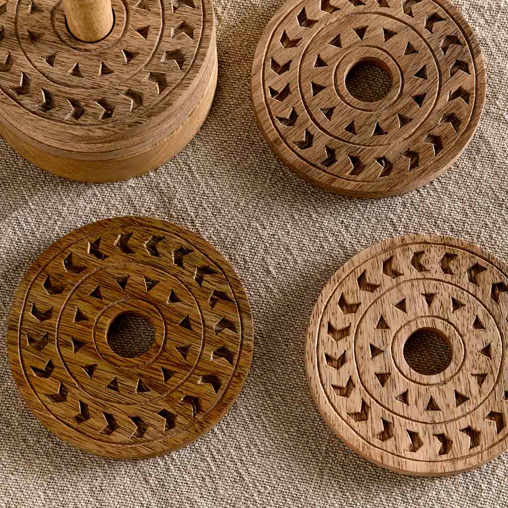 Anali Mango Wood Coasters - Image 2