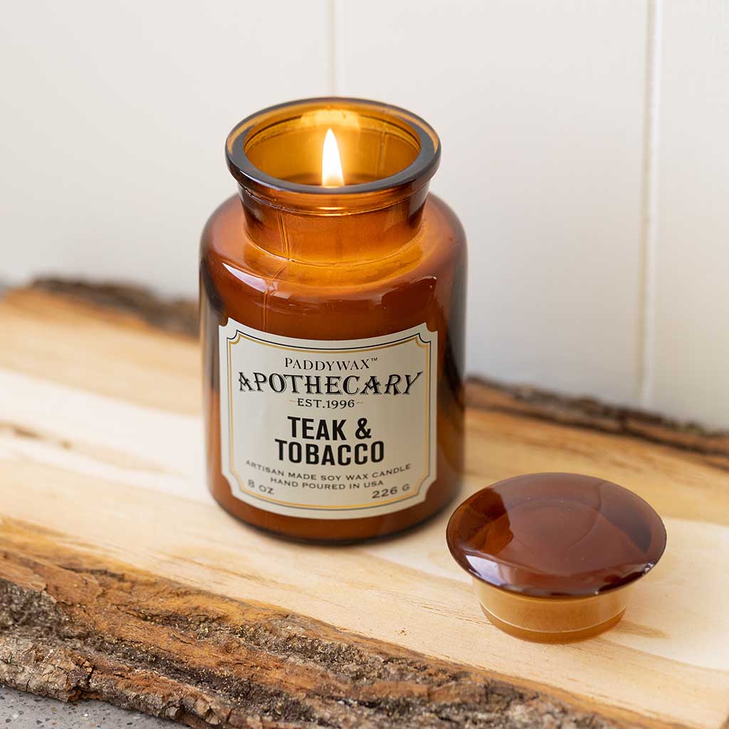 Apothecary Glass Candle | Teak & Tobacco - Image 2