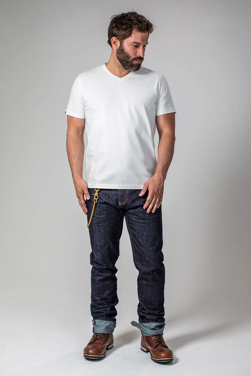 Classic White V-Neck T-Shirt - Image 7