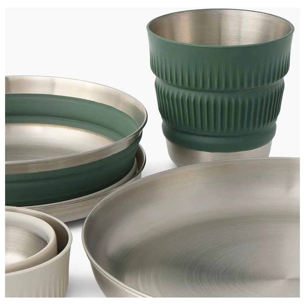 Detour Stainless Steel Collapsible Dinnerware Set - Image 4