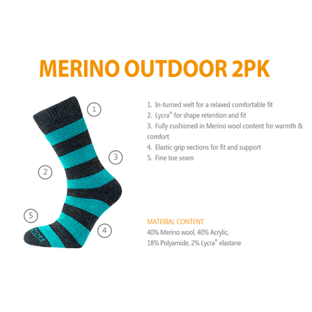 Heritage Merino Outdoor | 2 Pack - Image 3