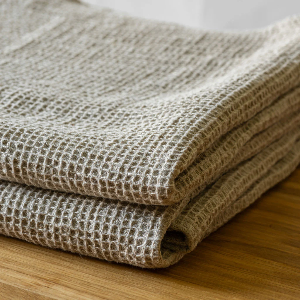 Linen Travel Towel | Waffle - Image 3