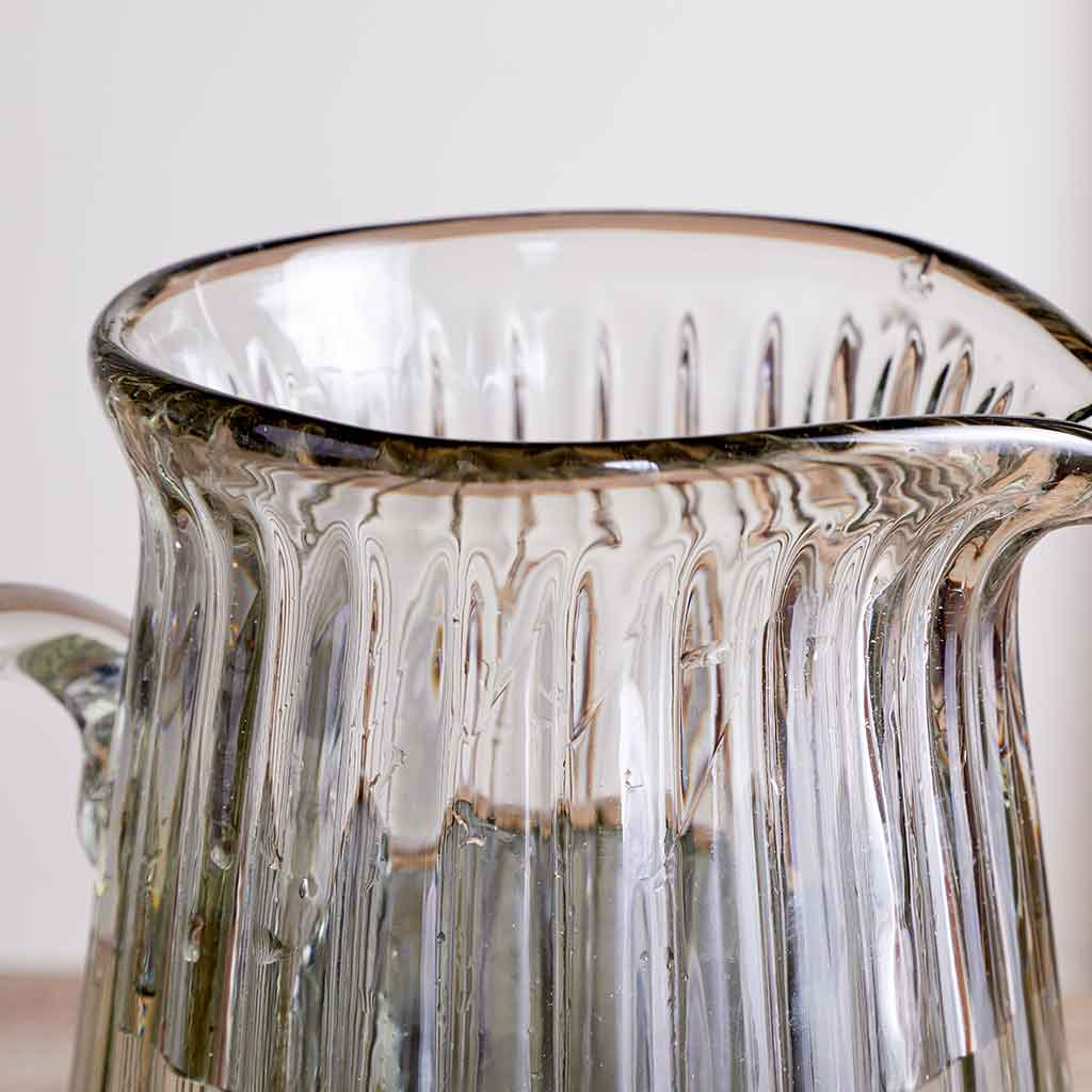 Minati Ribbed Glass Jug - Image 2