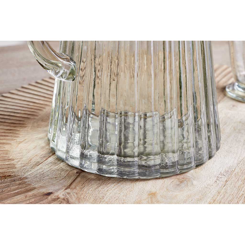 Minati Ribbed Glass Jug - Image 5