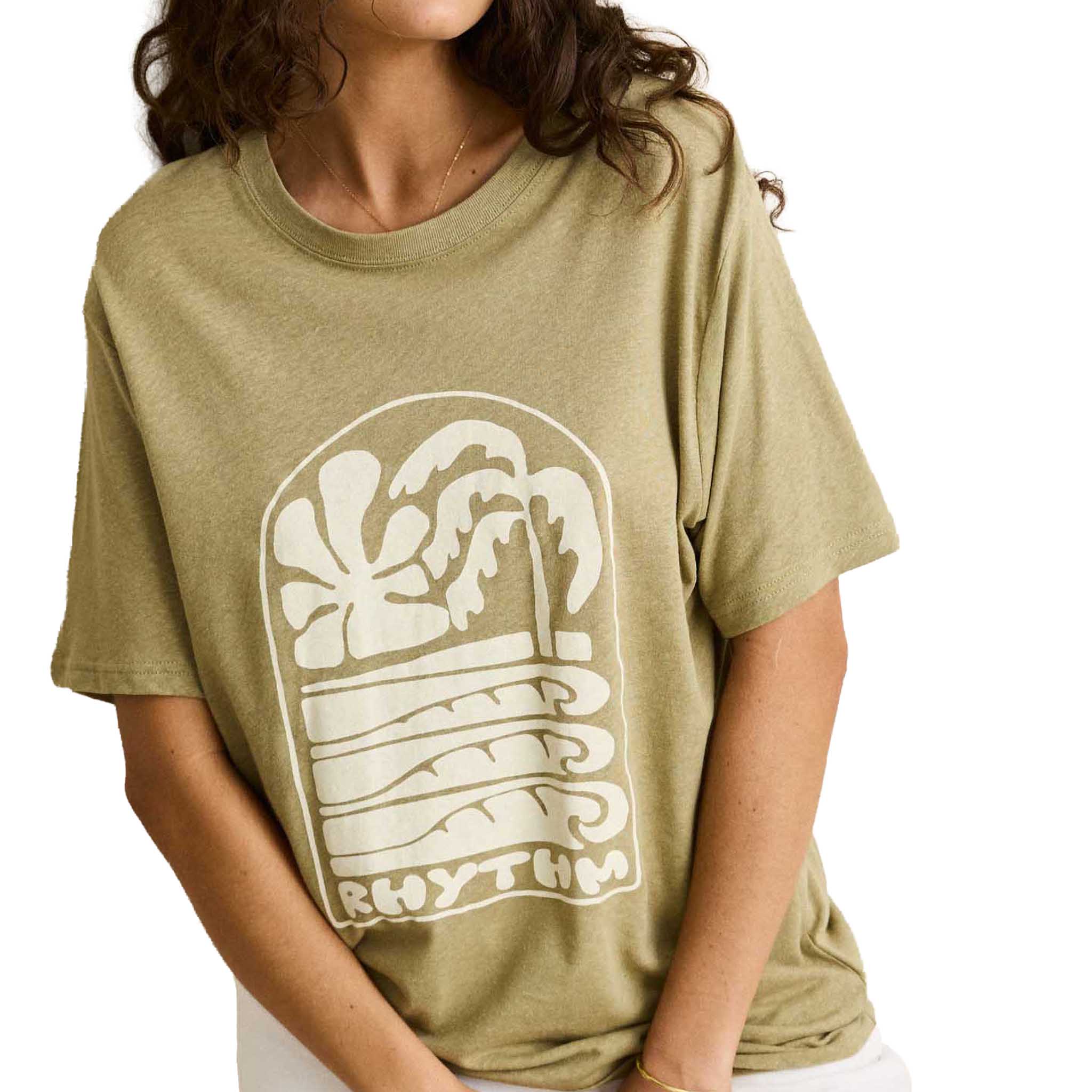 Palm And Sun Oversized Tee | Women's