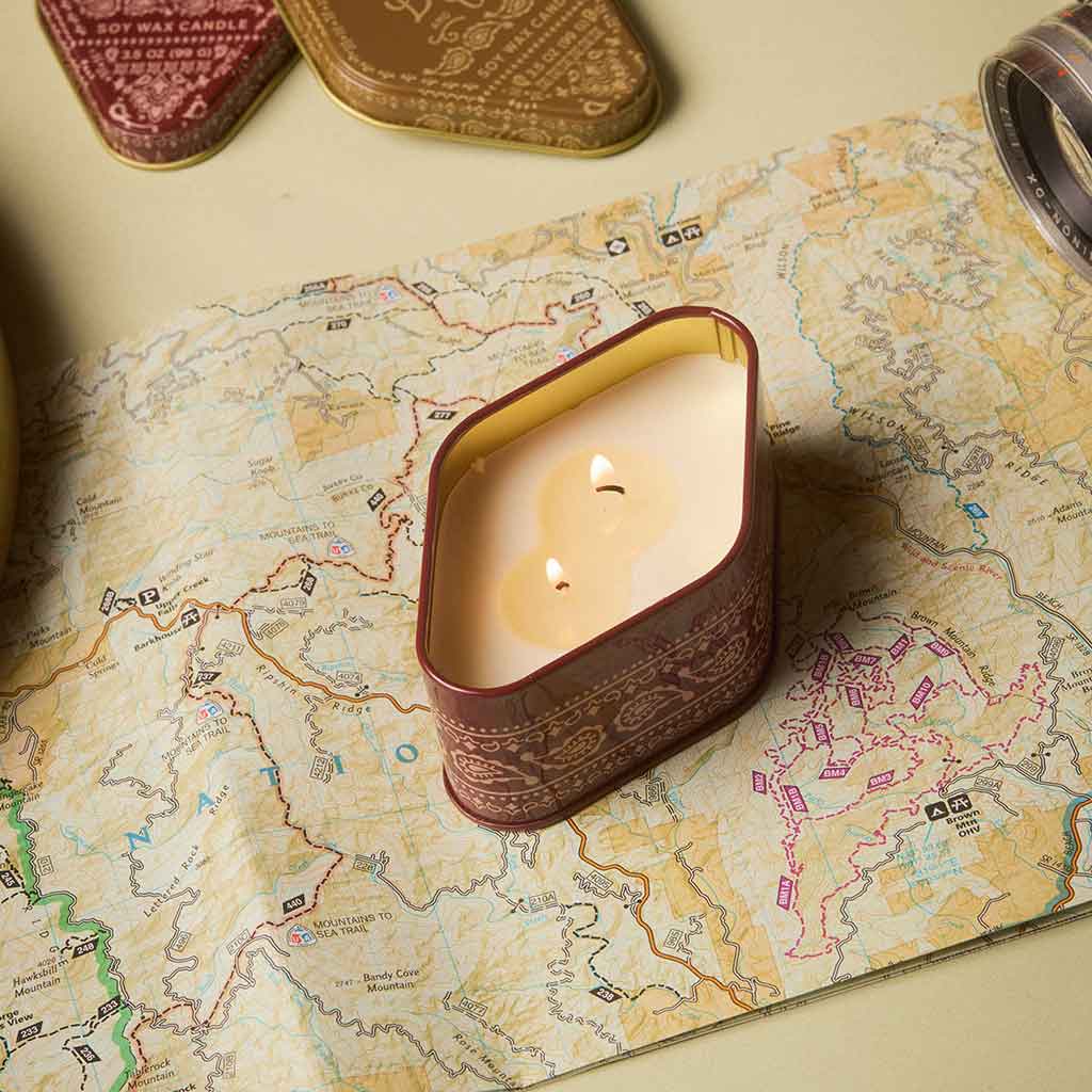Station Printed Tin Candle | Driftwood & Indigo - Image 6