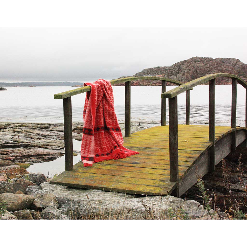 Ekshärad Röd Wool Blanket - Image 5
